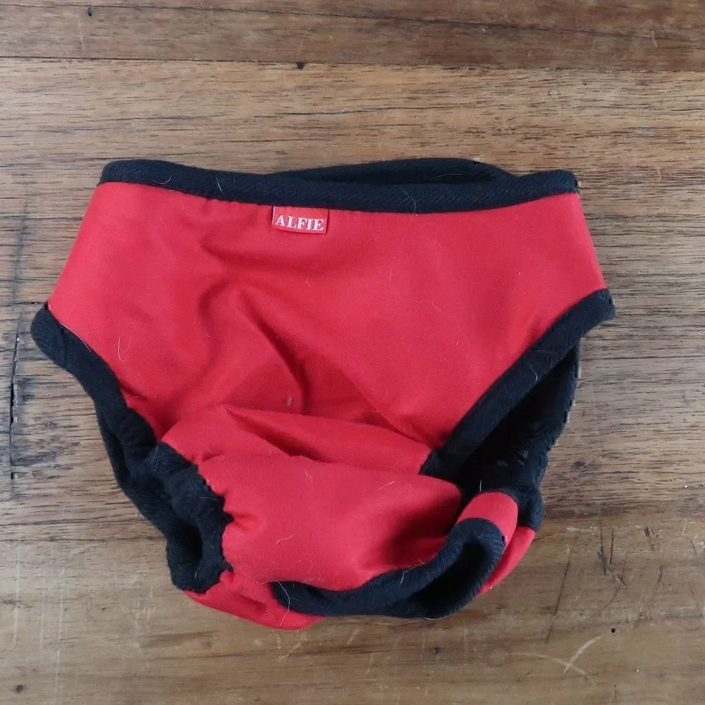 ALFIE RED UNISEX DOG DIAPER WASHABLE REUSABLE SIZE LARGE NWOT